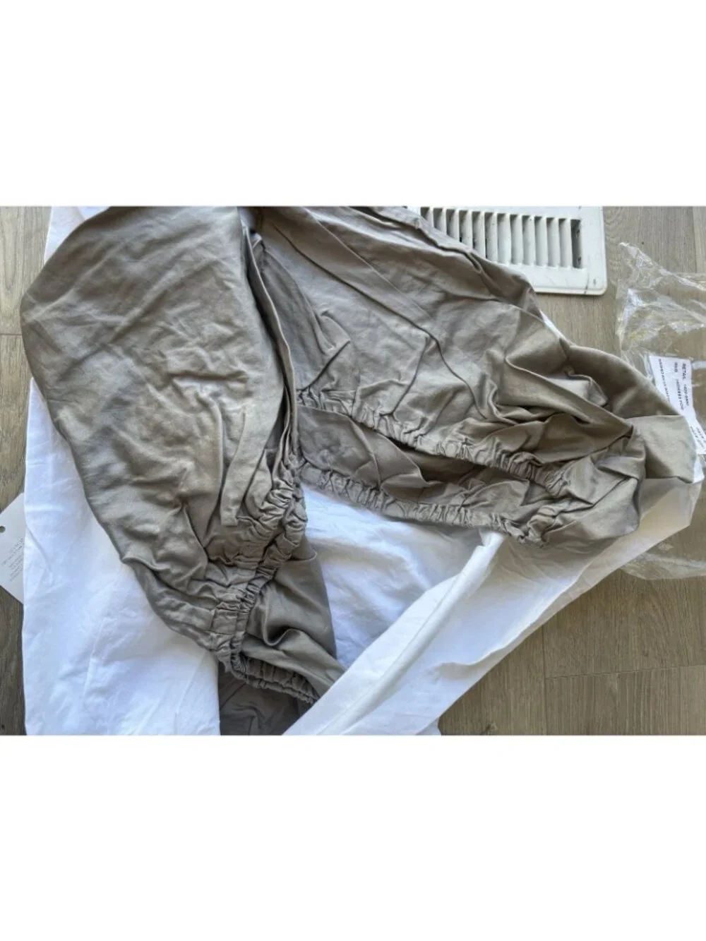 NEW Restoration Hardware RH Cal King Box Spring Cover Italian Vintage Washed FOG